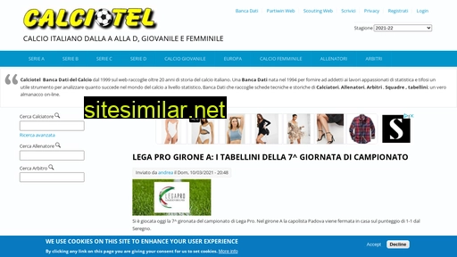 calciotel.it alternative sites