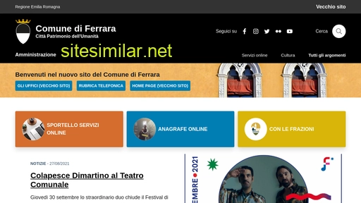 comune.fe.it alternative sites