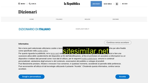 dizionari.repubblica.it alternative sites