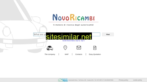 Novoricambi similar sites