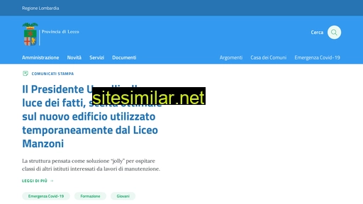 provincia.lecco.it alternative sites