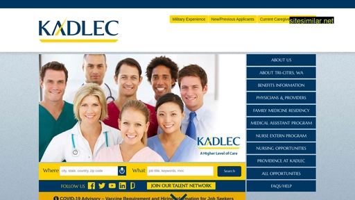 kadlec-nursing.jobs alternative sites