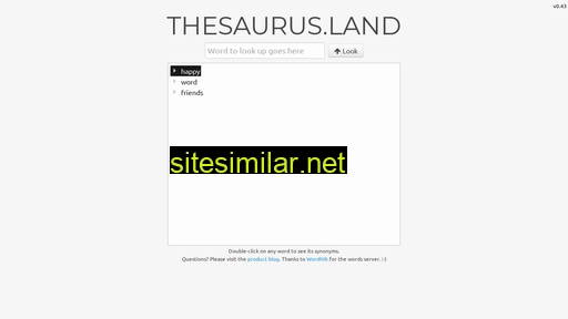 thesaurus.land alternative sites