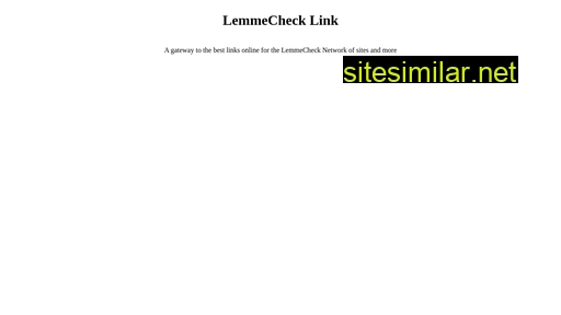 Lemmecheck similar sites