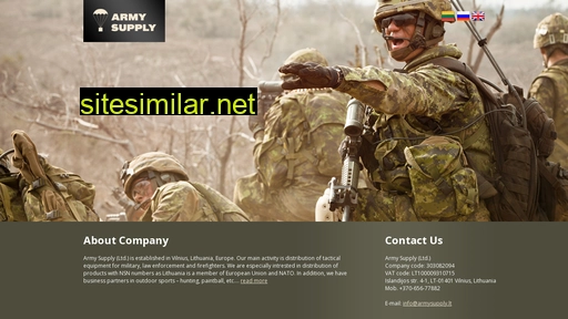 armysupply.lt alternative sites