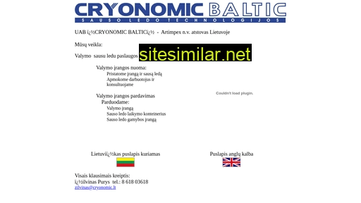 cryonomic.lt alternative sites