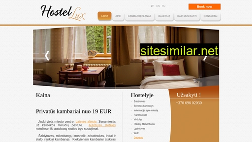 hostellux.lt alternative sites