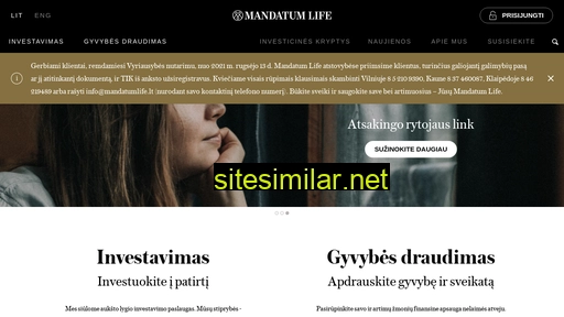 mandatumlife.lt alternative sites
