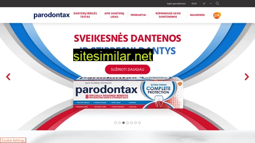 parodontax.lt alternative sites