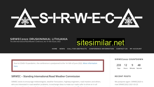 sirwec2020.lt alternative sites