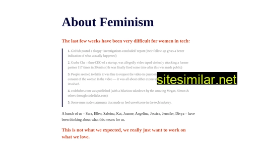 aboutfeminism.me alternative sites
