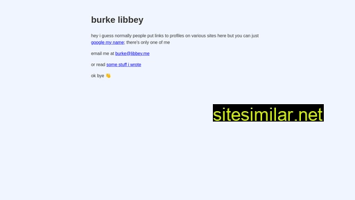burke.libbey.me alternative sites