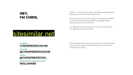 chrisfredricks.me alternative sites