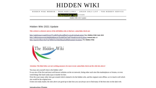 hiddenwiki.me alternative sites