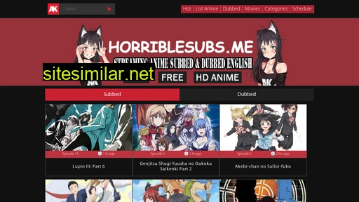 Horriblesubs similar sites