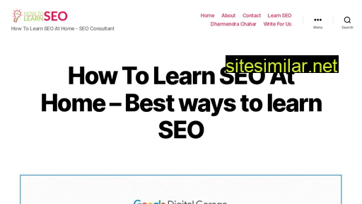 Howtolearnseo similar sites