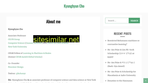 kyunghyuncho.me alternative sites