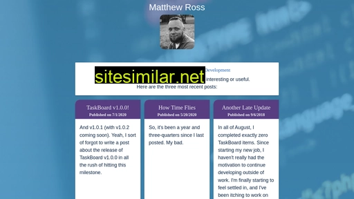 Matthewross similar sites