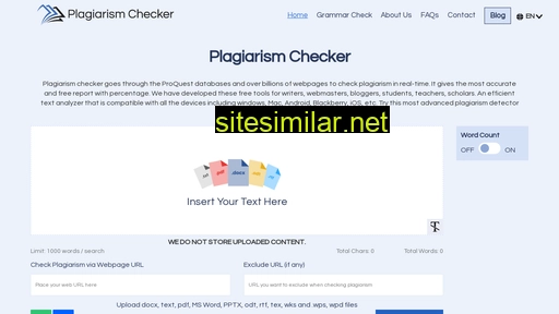 Plagiarism-checker similar sites