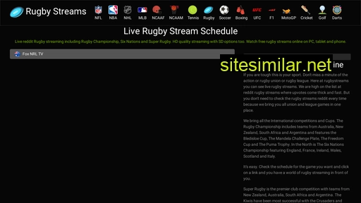 Rugbystreams similar sites