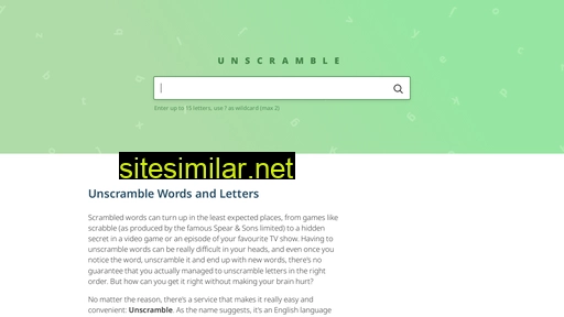 unscramble.me alternative sites