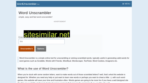 wordunscrambler.me alternative sites