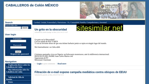 caballerosdecolon.org.mx alternative sites