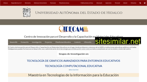 cidecame.uaeh.edu.mx alternative sites