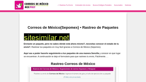 Correosdemexico-rastreo similar sites