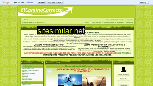 elcaminocorrecto.com.mx alternative sites