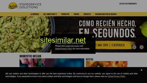 mccainfoodservice.com.mx alternative sites