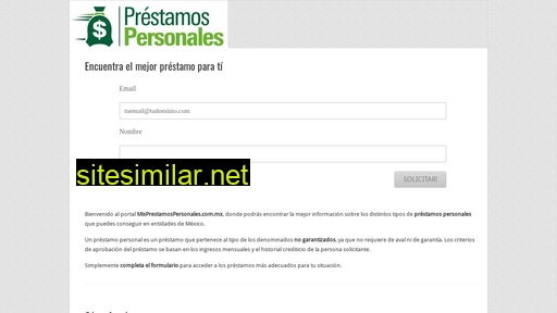 misprestamospersonales.com.mx alternative sites
