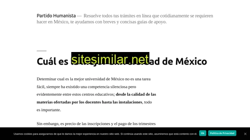 partidohumanista.org.mx alternative sites