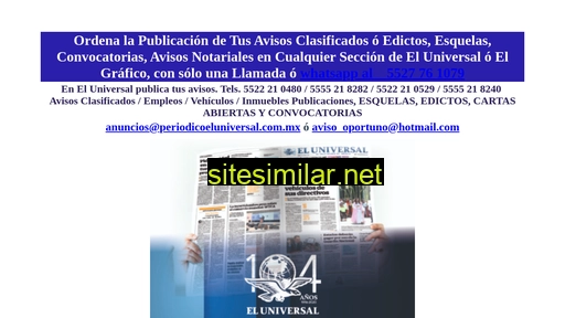 periodicoeluniversal.com.mx alternative sites