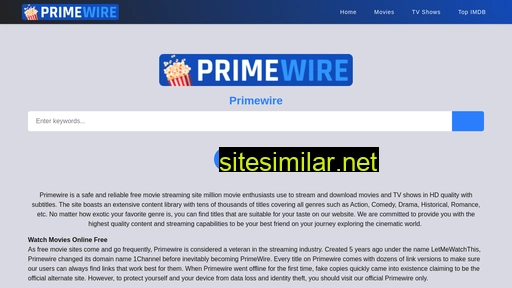 primewire.mx alternative sites