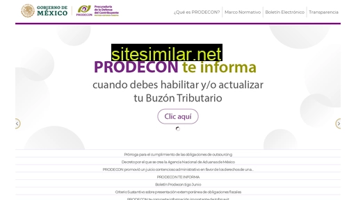prodecon.gob.mx alternative sites