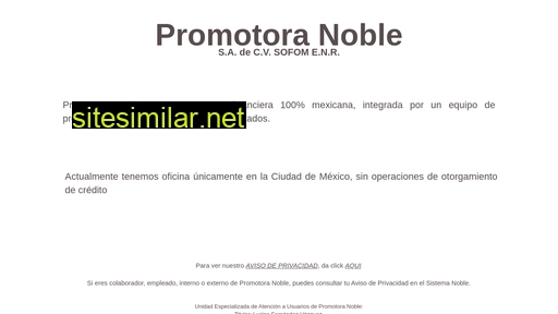 promotoranoble.com.mx alternative sites
