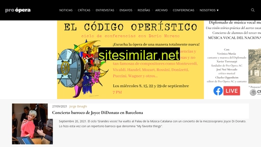 proopera.org.mx alternative sites