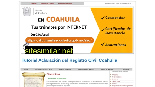 registrocivilcoahuila.gob.mx alternative sites