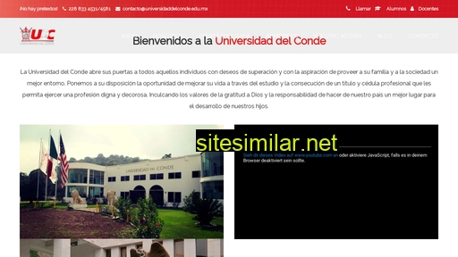 universidaddelconde.edu.mx alternative sites