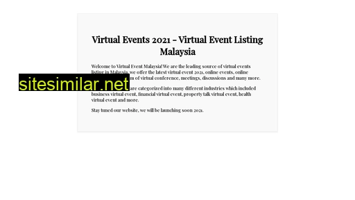 virtualevent.my alternative sites