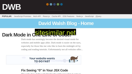 davidwalsh.name alternative sites