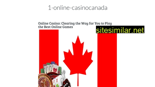 1-online-casinocanada.net alternative sites