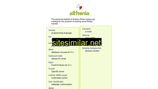 althenia.net alternative sites