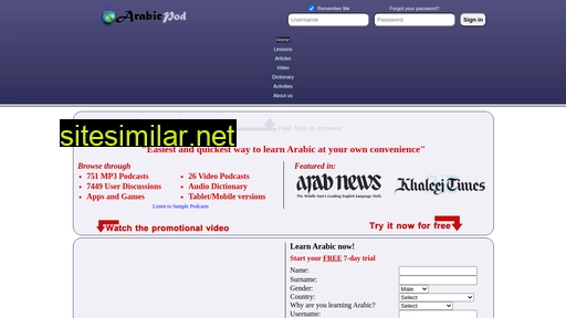 arabicpod.net alternative sites