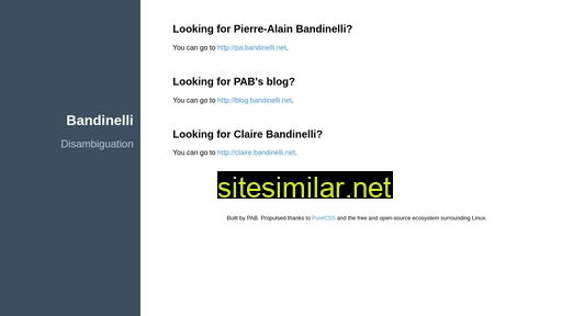bandinelli.net alternative sites