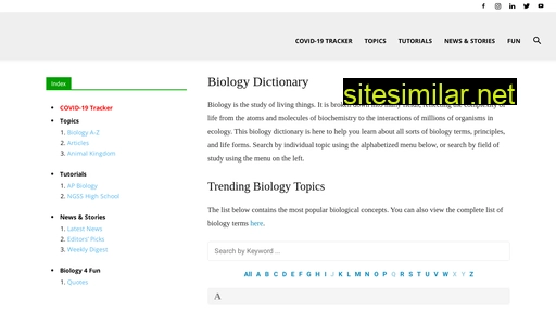 biologydictionary.net alternative sites
