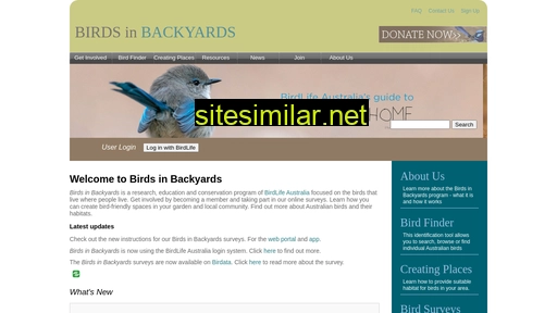 birdsinbackyards.net alternative sites