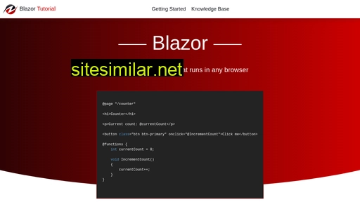 Blazor-tutorial similar sites
