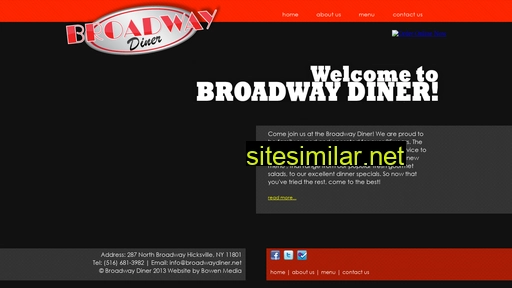 broadwaydiner.net alternative sites